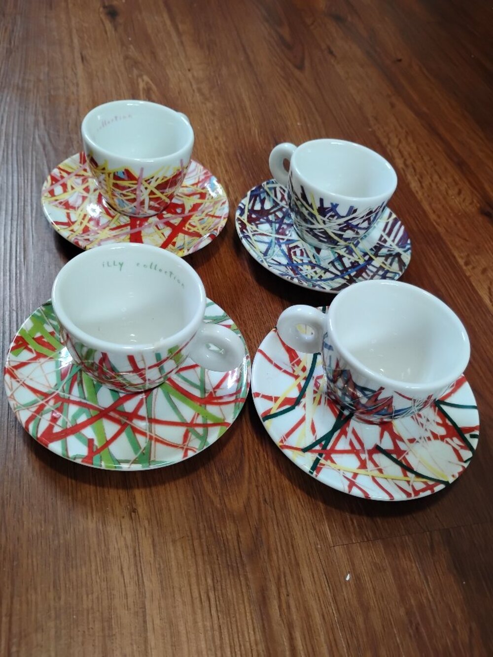 Vintage Mitterteich Illy Collection Espresso Mugs & Plates Set